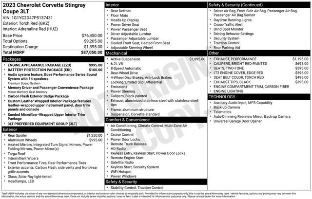 2023 Chevrolet Corvette 3LT