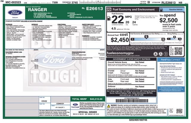 2024 Ford Ranger XL