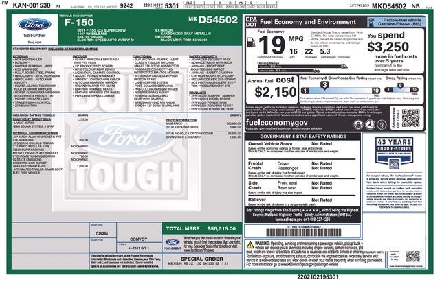 2021 Ford F-150 Lariat