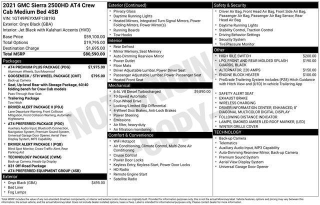 2021 GMC Sierra 2500HD AT4