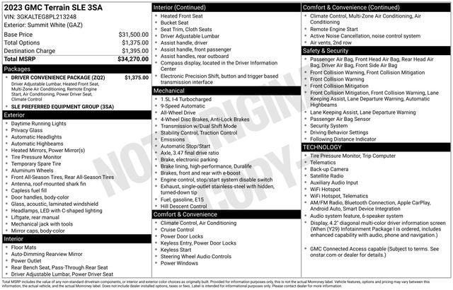 2023 GMC Terrain SLE