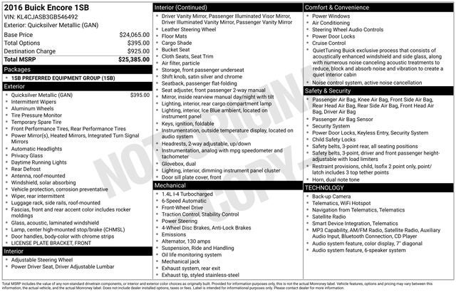 2016 Buick Encore Base