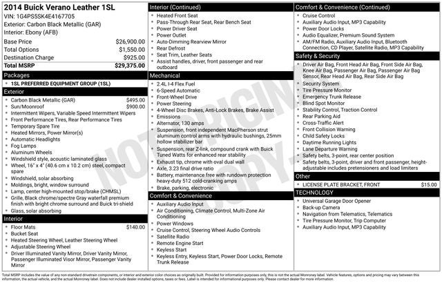 2014 Buick Verano Leather Group