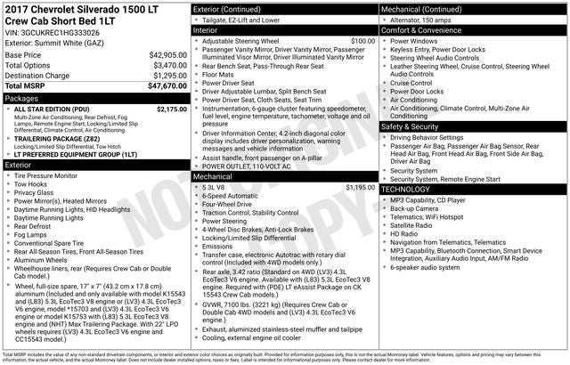 2017 Chevrolet Silverado 1500 LT