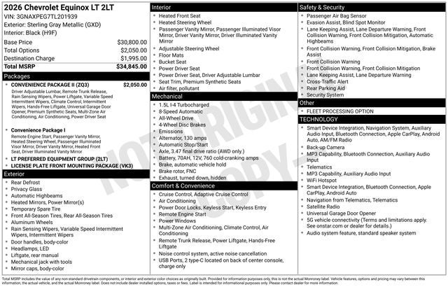 2026 Chevrolet Equinox AWD LT