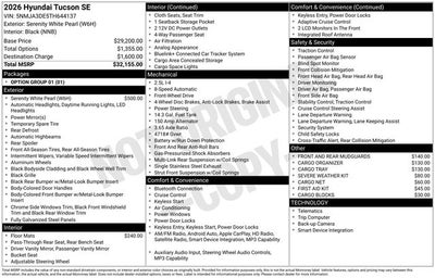 2026 Hyundai TUCSON SE FWD