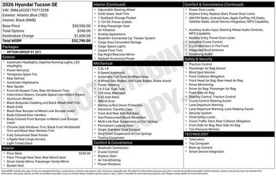 2026 Hyundai TUCSON SE