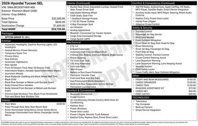 2026 Hyundai TUCSON SEL AWD
