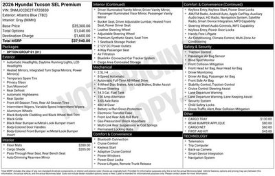 2026 Hyundai TUCSON SEL Premium