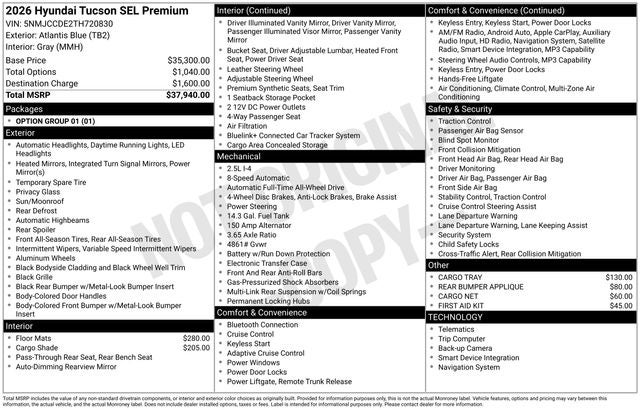2026 Hyundai TUCSON SEL Premium