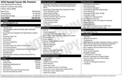 2026 Hyundai TUCSON SEL Premium