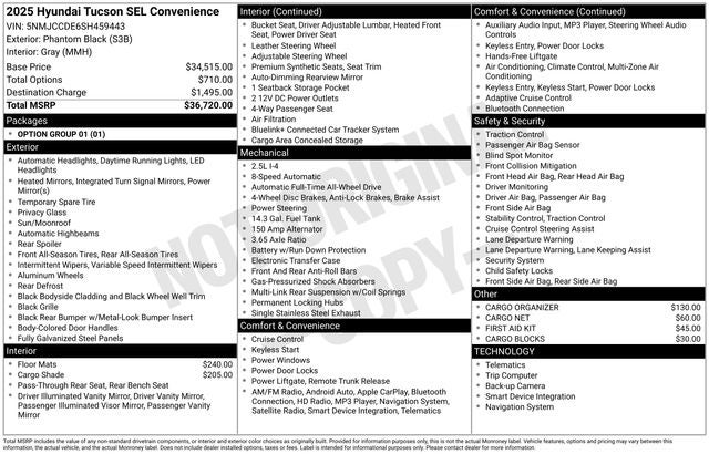 2025 Hyundai TUCSON SEL Convenience