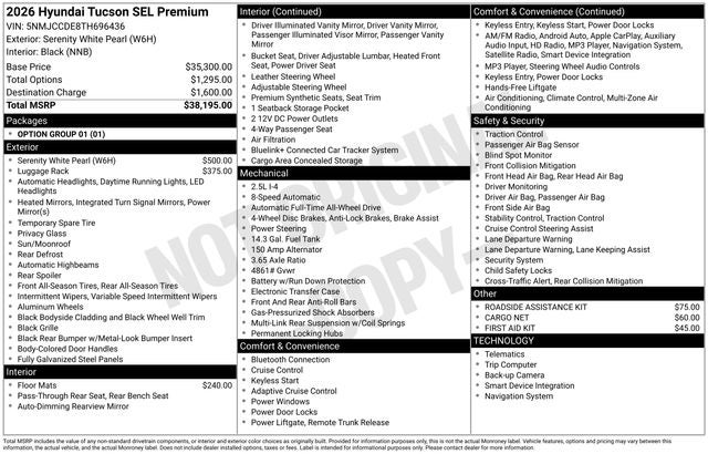 2026 Hyundai TUCSON SEL Premium AWD