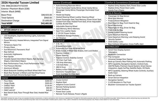 2026 Hyundai TUCSON Limited