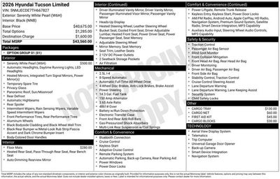 2026 Hyundai TUCSON Limited AWD