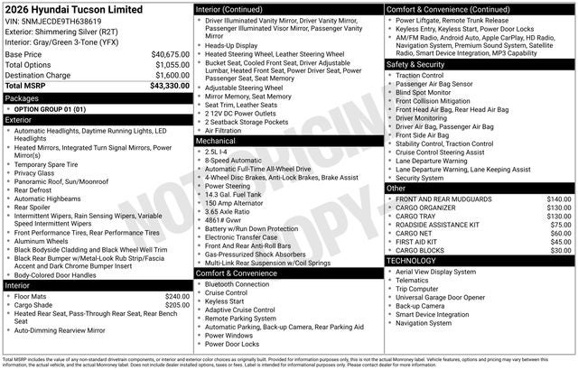 2026 Hyundai TUCSON Limited AWD