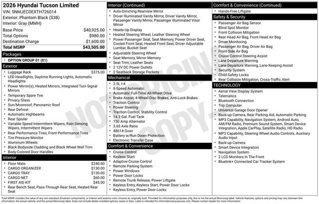 2026 Hyundai TUCSON Limited