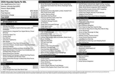 2026 Hyundai SANTA FE SEL AWD
