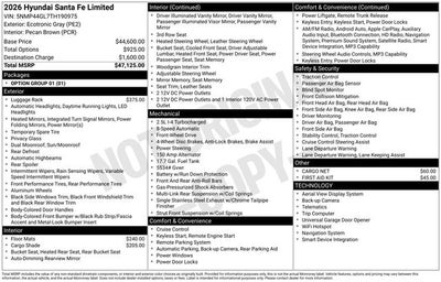2026 Hyundai SANTA FE Limited FWD