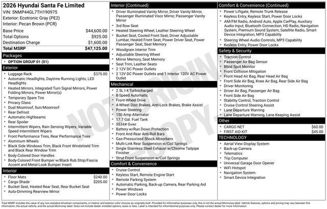 2026 Hyundai SANTA FE Limited FWD