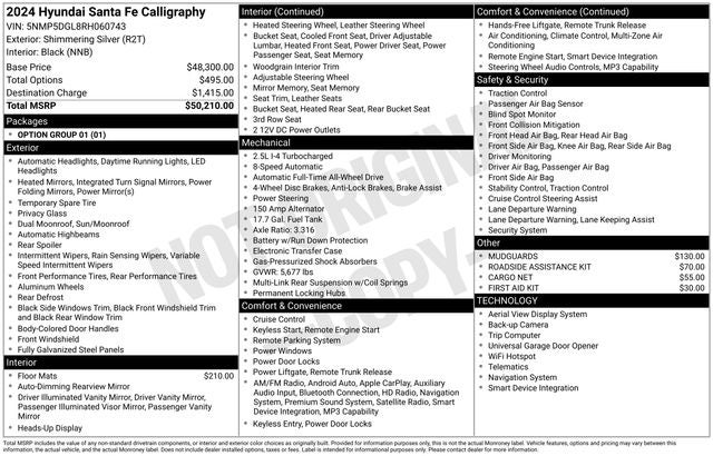 2024 Hyundai SANTA FE Calligraphy