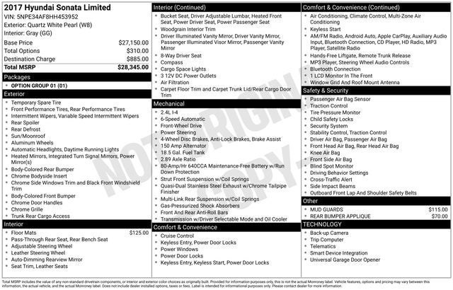 2017 Hyundai SONATA Limited