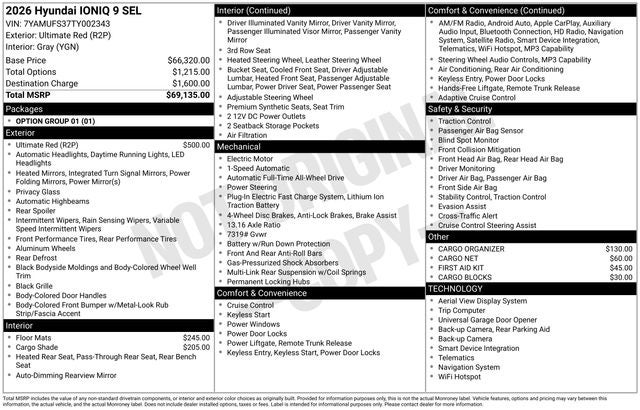 2026 Hyundai IONIQ 9 SEL