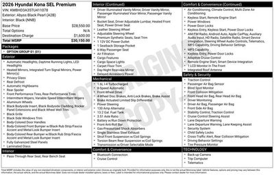 2026 Hyundai KONA SEL Premium FWD