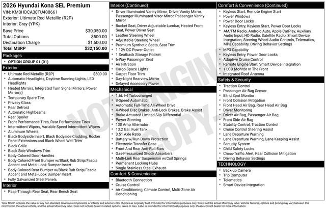 2026 Hyundai KONA SEL Premium AWD