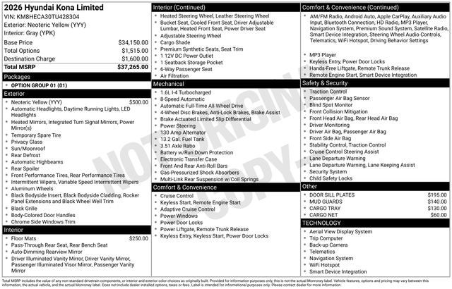 2026 Hyundai KONA Limited AWD
