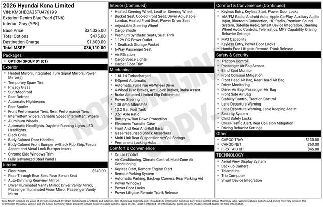 2026 Hyundai KONA Limited