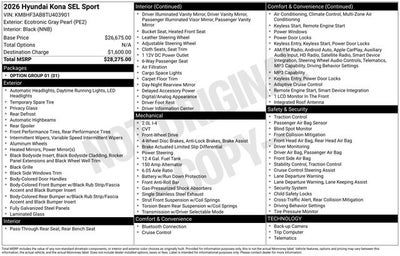 2026 Hyundai KONA SEL Sport FWD