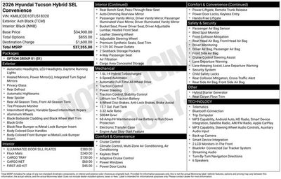 2026 Hyundai TUCSON HYBRID SEL Convenience