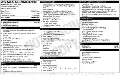 2026 Hyundai TUCSON HYBRID Limited