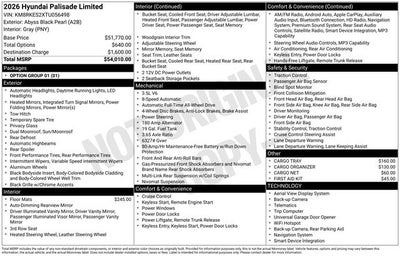2026 Hyundai PALISADE Limited AWD
