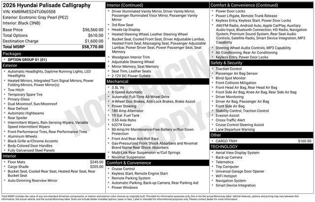 2026 Hyundai PALISADE Calligraphy AWD