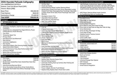 2026 Hyundai PALISADE Calligraphy AWD