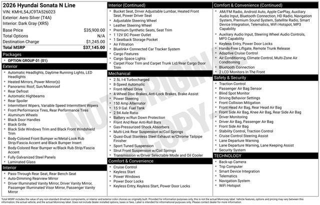 2026 Hyundai SONATA N Line