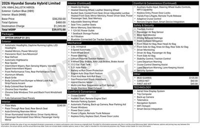 2026 Hyundai SONATA HYBRID Limited