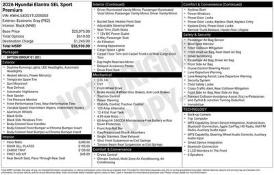 2026 Hyundai ELANTRA SEL Sport