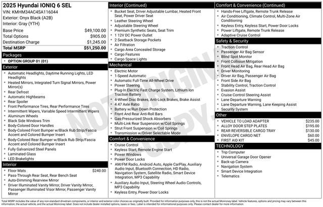 2025 Hyundai IONIQ 6 SEL