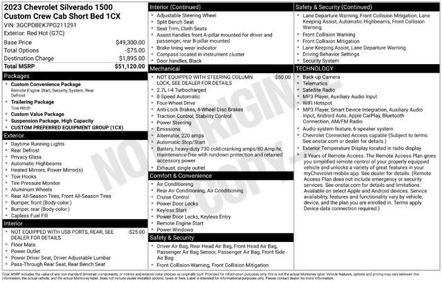 2023 Chevrolet Silverado 1500 4WD Crew Cab 147" Custom
