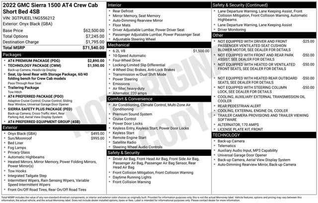 2022 GMC Sierra 1500 AT4