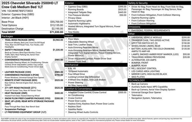 2025 Chevrolet Silverado 2500HD LT