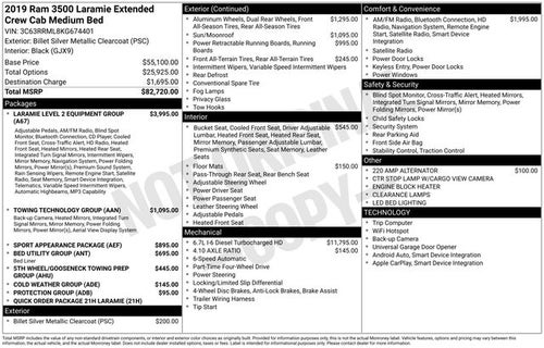 2019 RAM 3500 Laramie