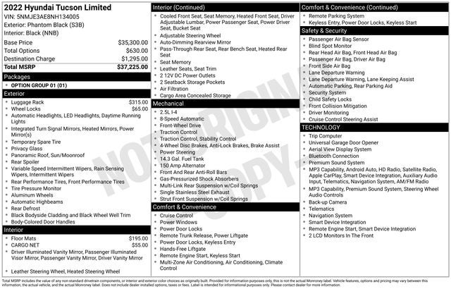 2022 Hyundai TUCSON Limited