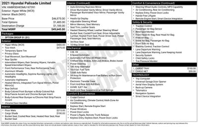 2021 Hyundai PALISADE Limited