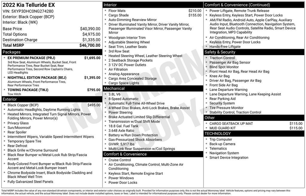 2022 Kia Telluride EX