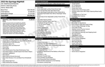 2022 Kia Sportage Nightfall