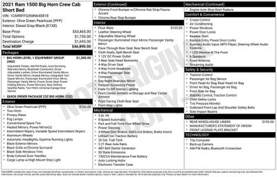 2021 RAM 1500 Big Horn